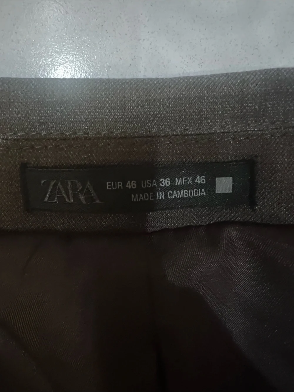 Zara Men's Brown Two-Piece Suit Jacket & Pants Size 36